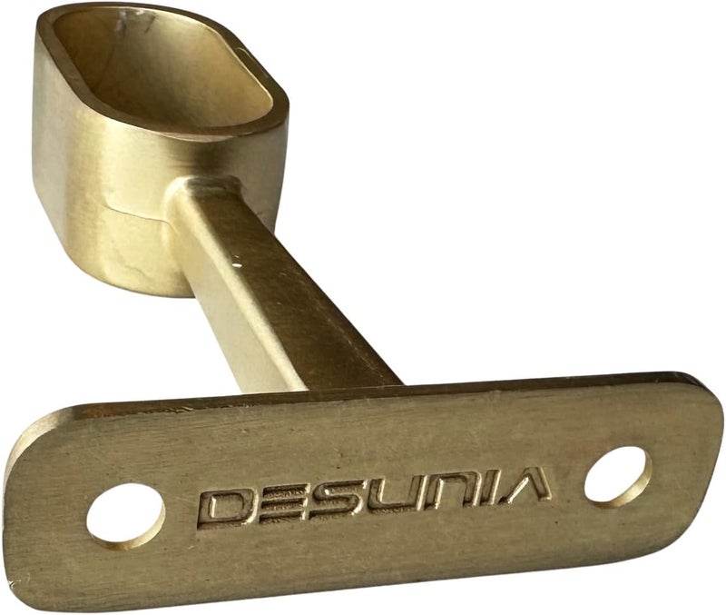 Desunia Oval Closet Rod Middle Support | Satin Brass | 1 Pack - Image 2